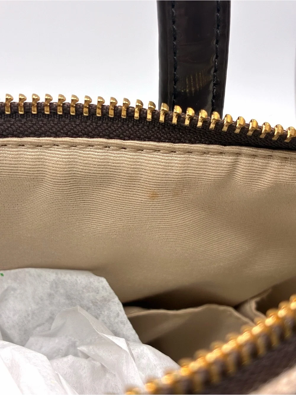 Coach Wool Stripe Satchel Bow Bag F24784 Beige Brown